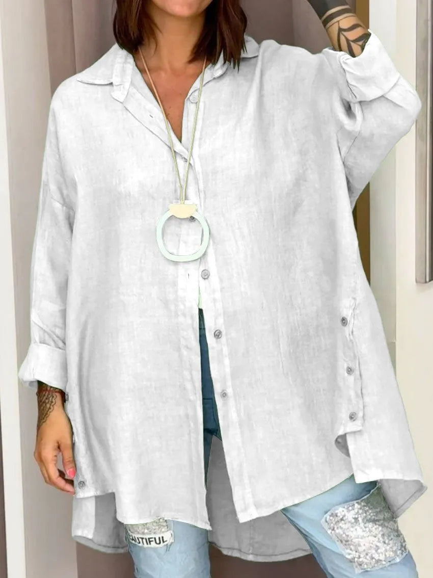 Sophia™ | Oversized Knopshirt