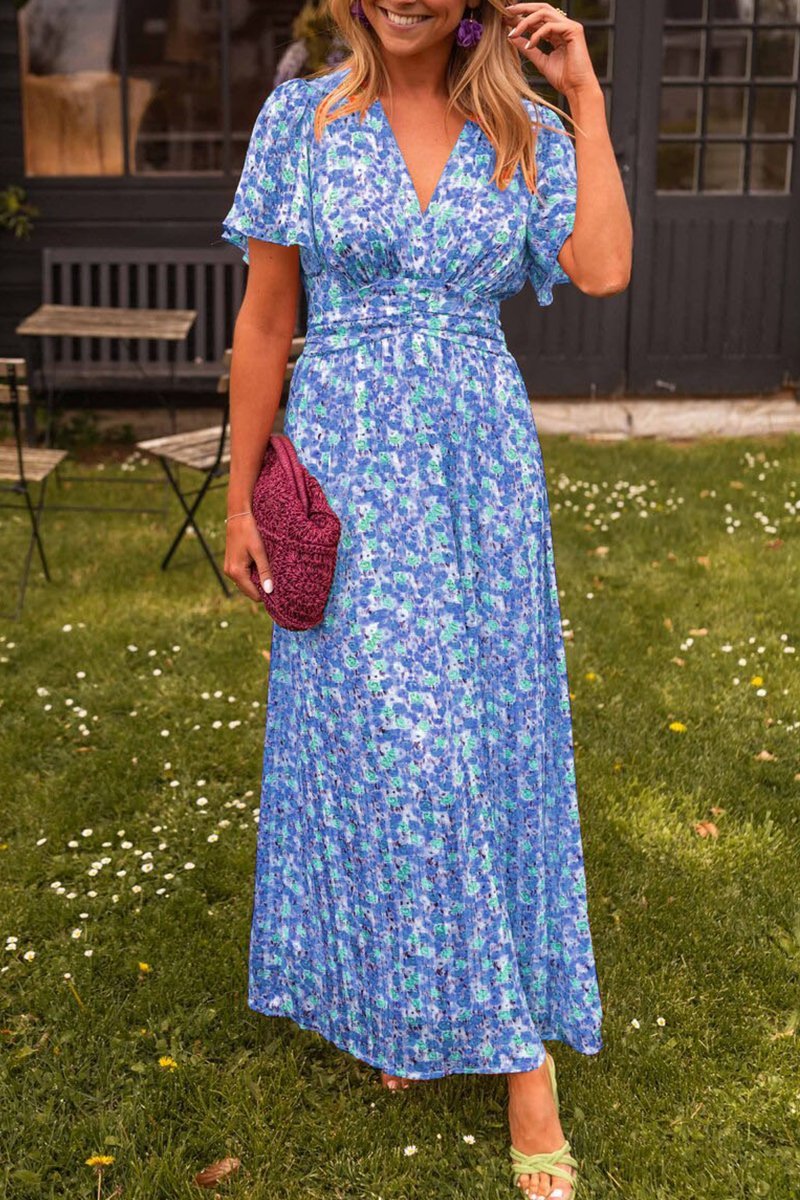 Lina – Zomerse Maxi Jurk met Bloemenprint