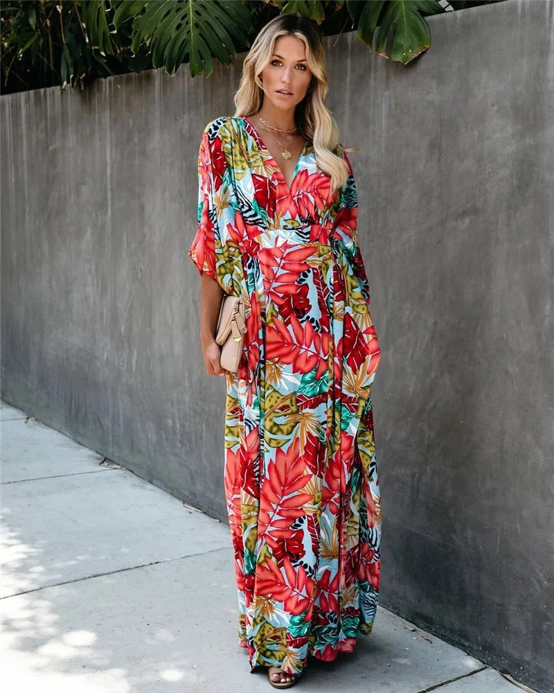 Juniper - Boho Breeze Kimono Maxi Jurk