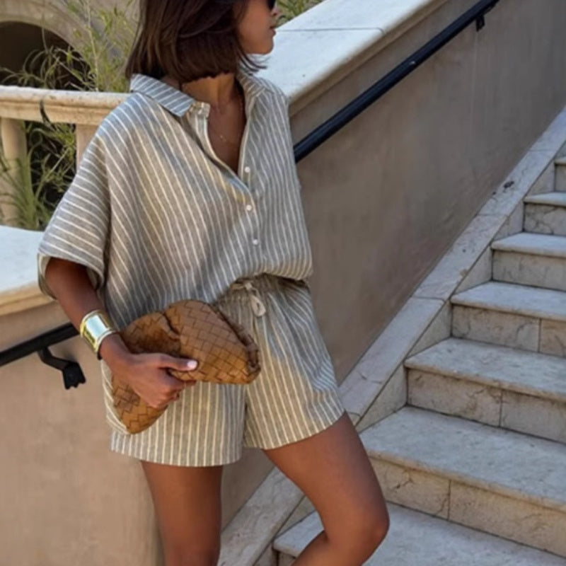 MILENA - CHIQUE SHIRT & SHORTS SET