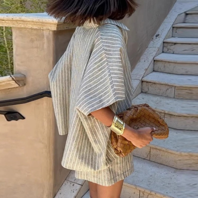 MILENA - CHIQUE SHIRT & SHORTS SET