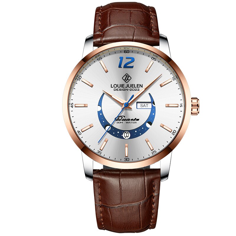 Elegante horloge met maanfase
