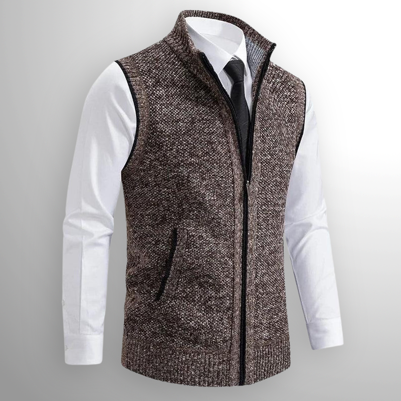 Harrison - sweatervest met volledige ritssluiting