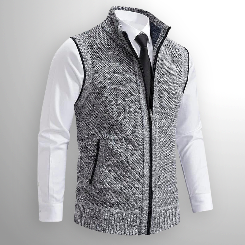 Harrison - sweatervest met volledige ritssluiting