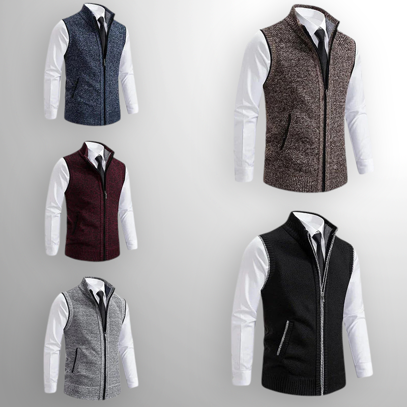 Harrison - sweatervest met volledige ritssluiting