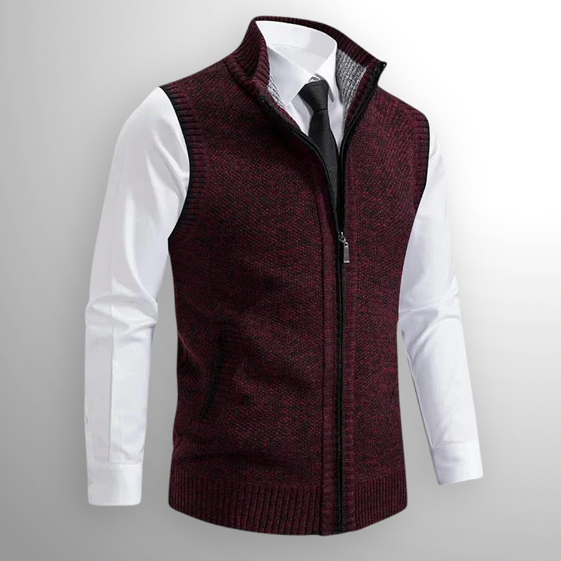 Harrison - sweatervest met volledige ritssluiting